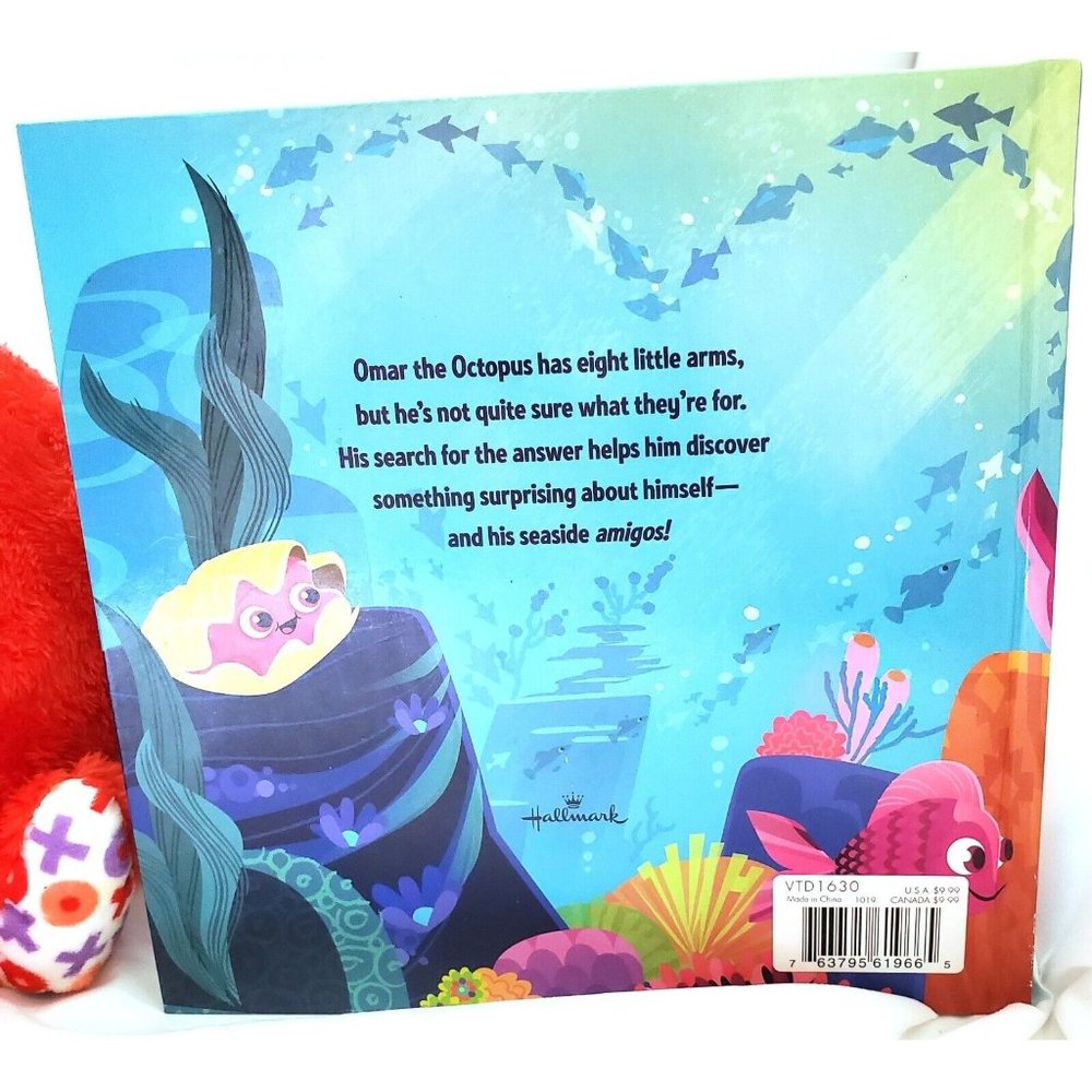 Hallmark plush OMAR OCTOPUS sings bilingual Despacito with Muchos Hugs BOOK - Picture 7 of 8